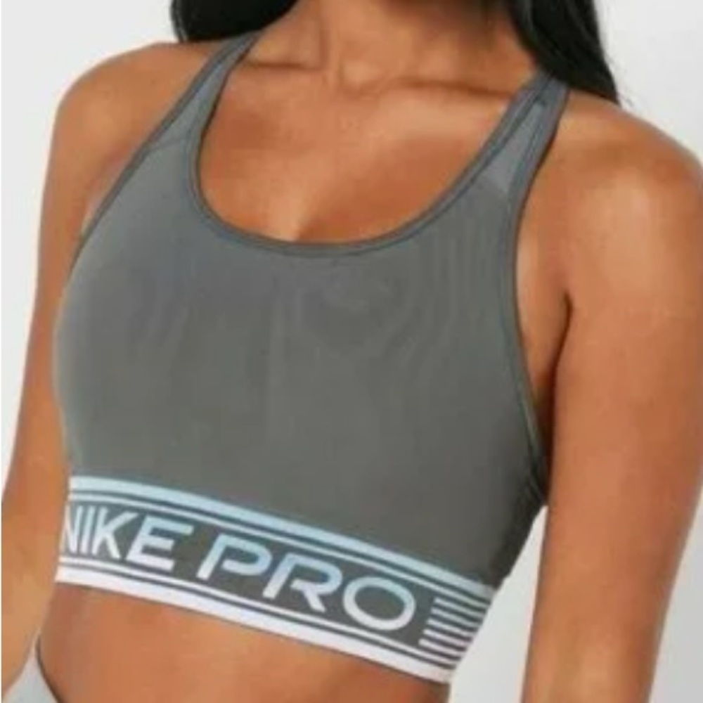 SZ Med WOMEN'S NIKE PRO / MEDIUM SUPPORT SPORTS BRA CROP TOP SPORT